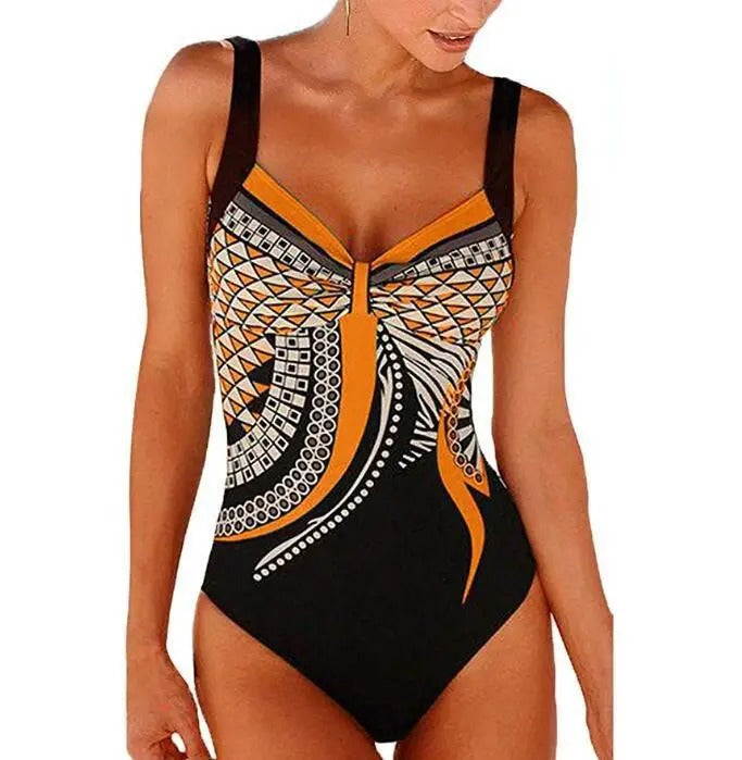 Image of Women's Printed Tank One-Piece Swimsuit