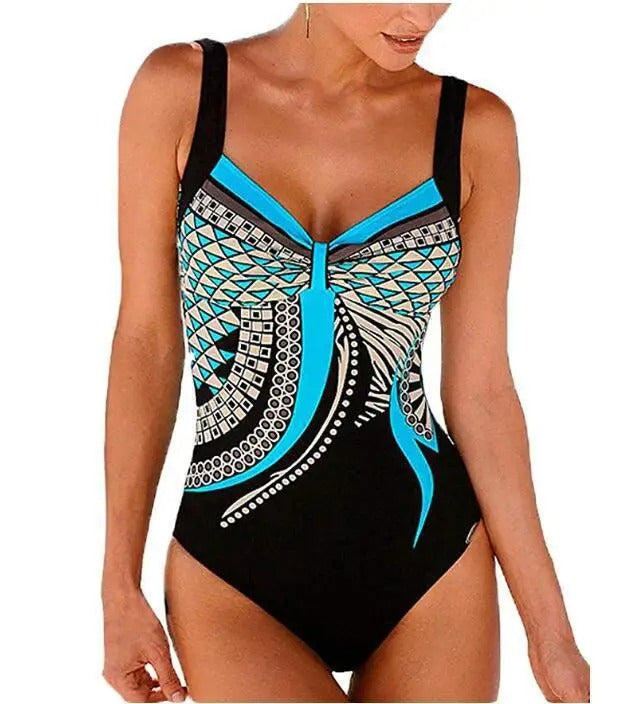 Image of Women's Printed Tank One-Piece Swimsuit
