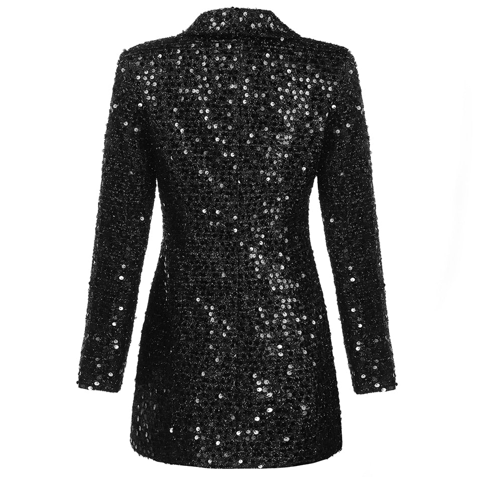 Image of Women's Sequin Blazer Mini Dress
