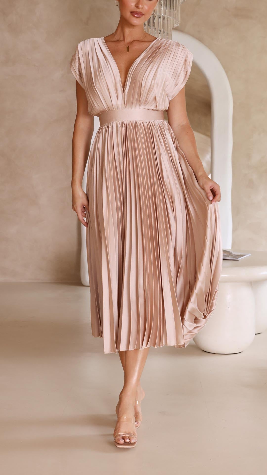 Image of Women's Sleeveless A-Line Midi Dress