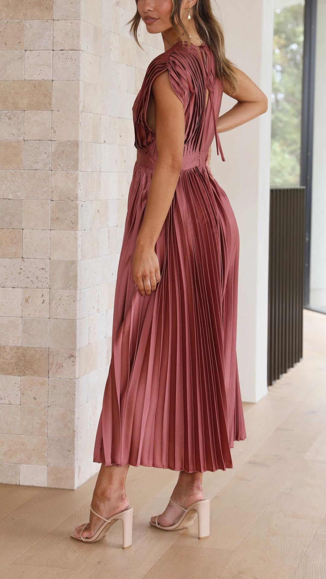 Image of Women's Sleeveless A-Line Midi Dress