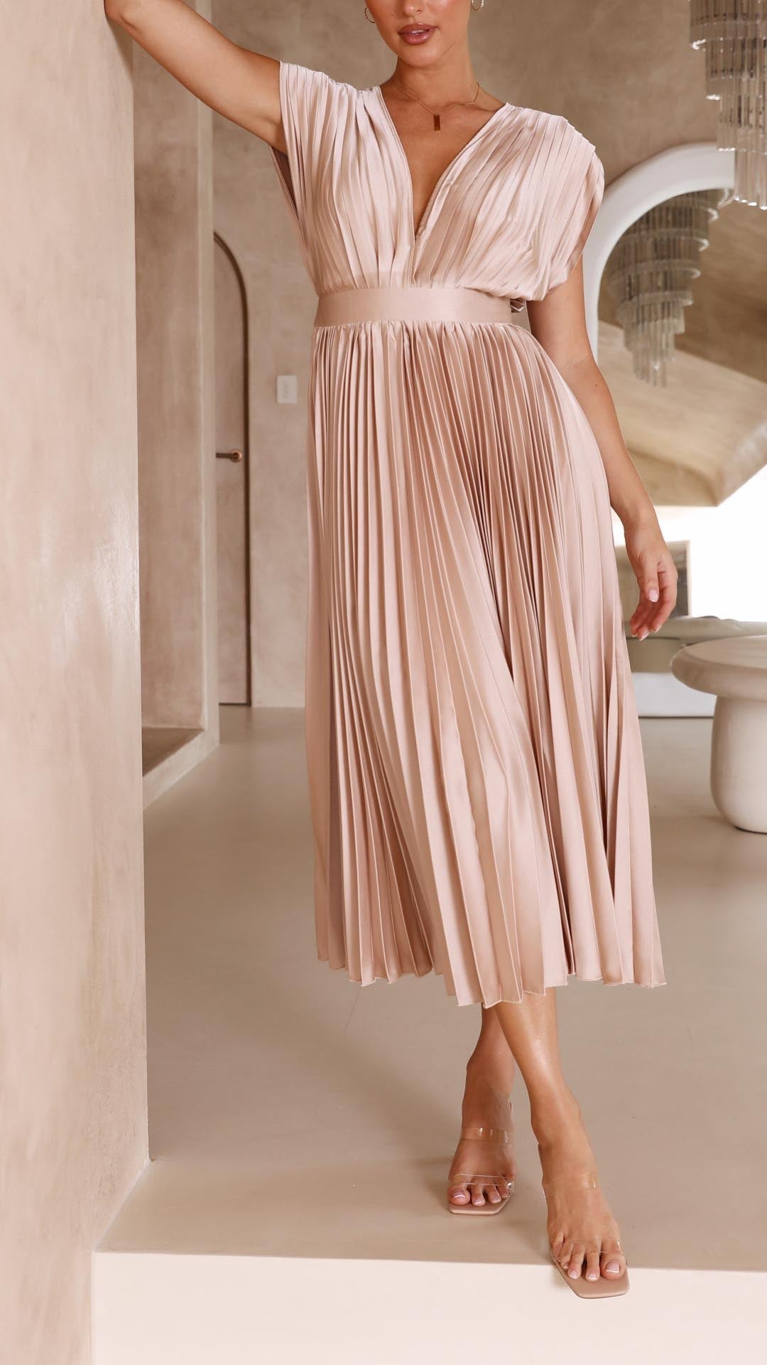 Image of Women's Sleeveless A-Line Midi Dress