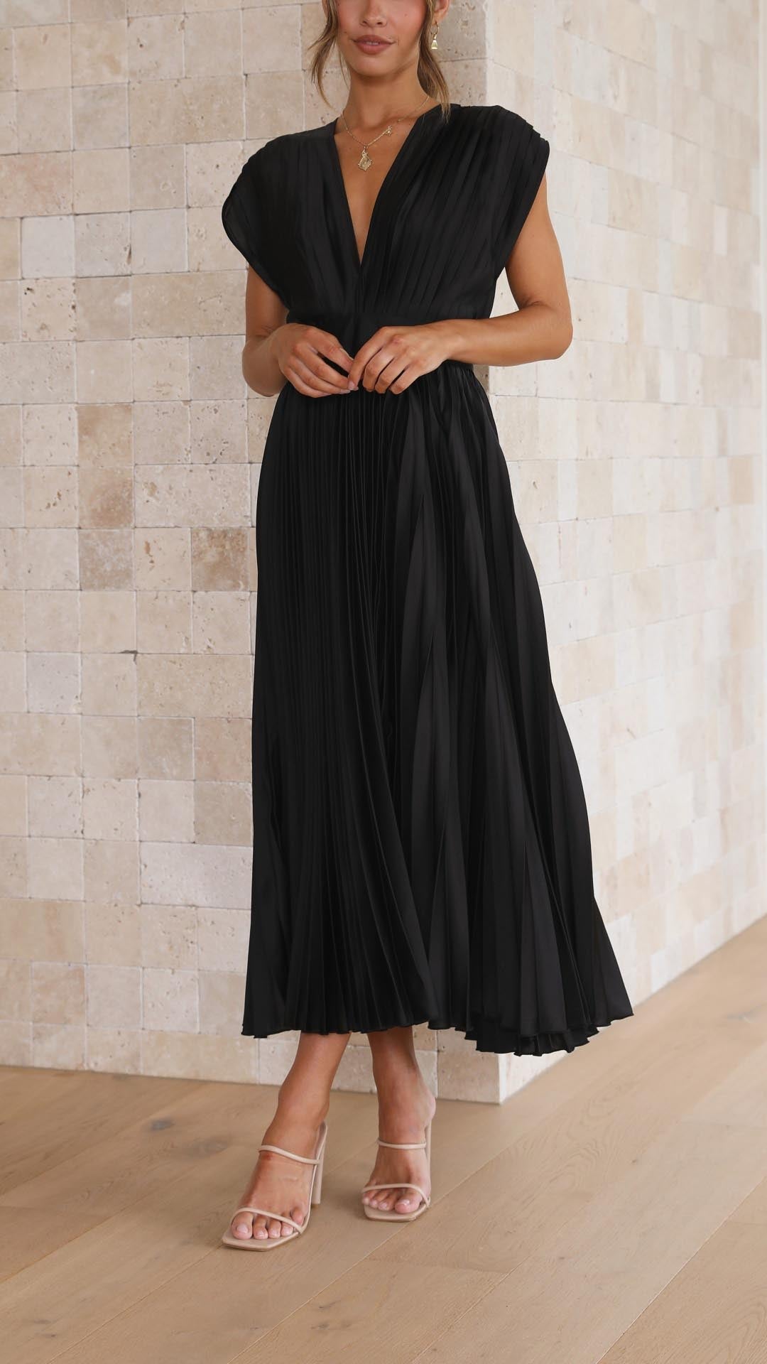 Image of Women's Sleeveless A-Line Midi Dress