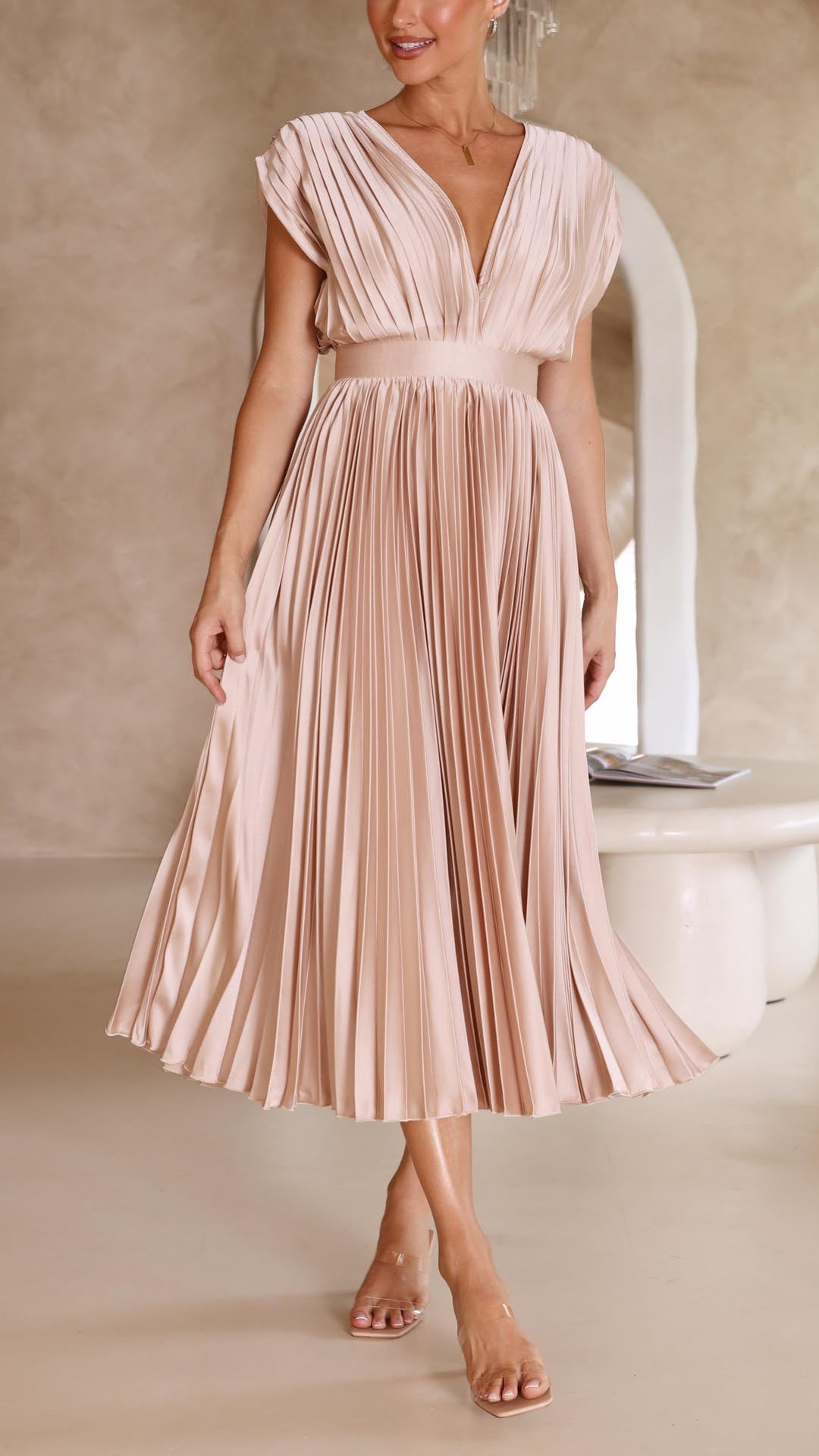 Image of Women's Sleeveless A-Line Midi Dress