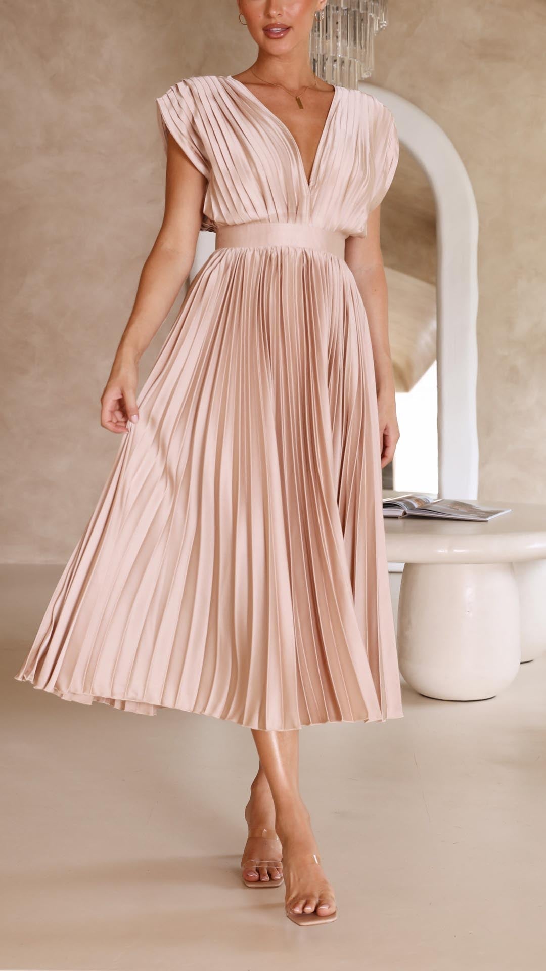Image of Women's Sleeveless A-Line Midi Dress