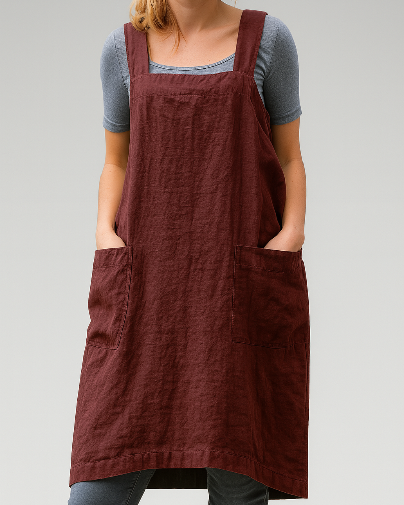 Image of Women's Sleeveless Apron Midi Dress