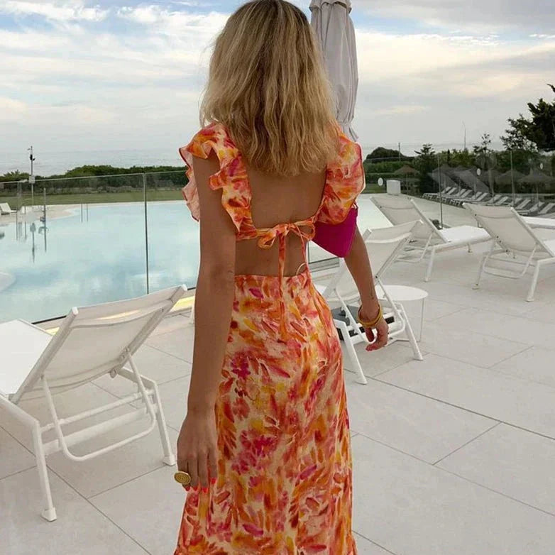 Image of Women's Sleeveless Floral Maxi Dress