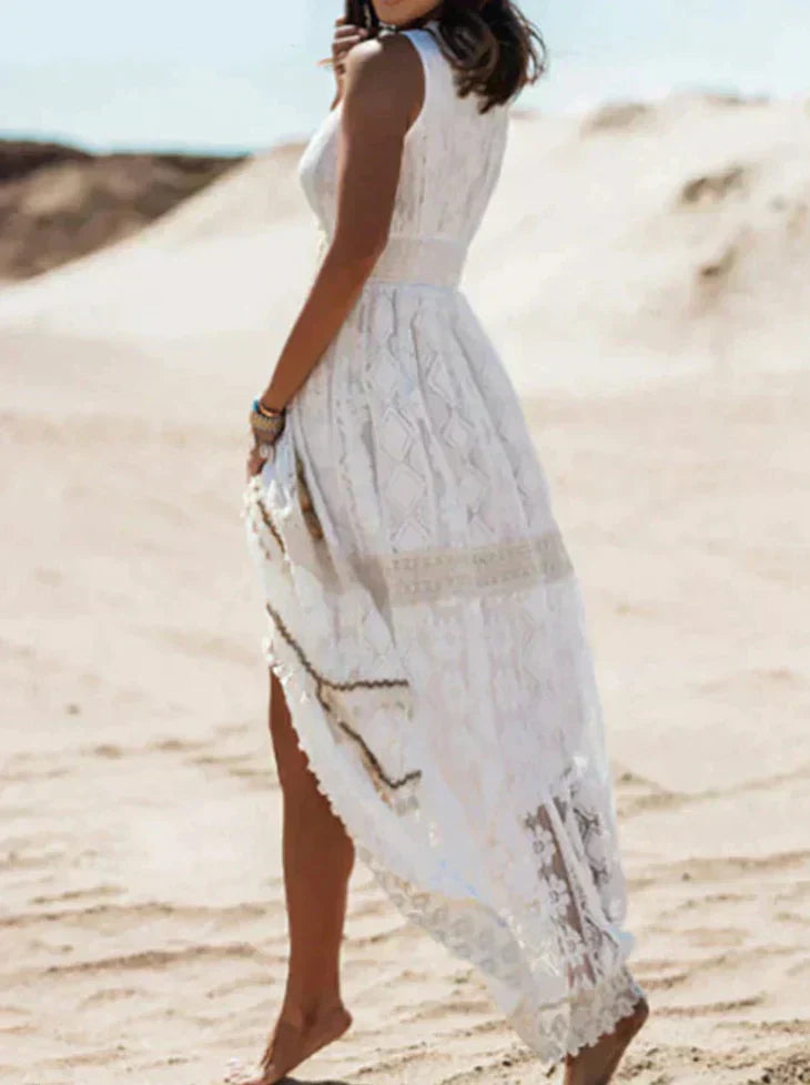Image of Women's Sleeveless Lace Maxi Dress