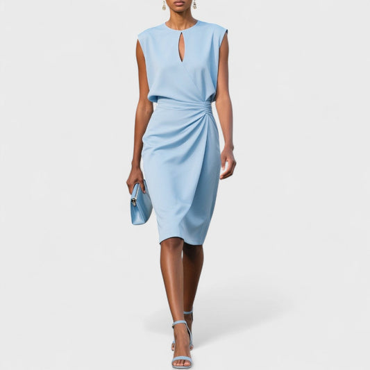 Image of Women's Sleeveless Wrap Midi Dress