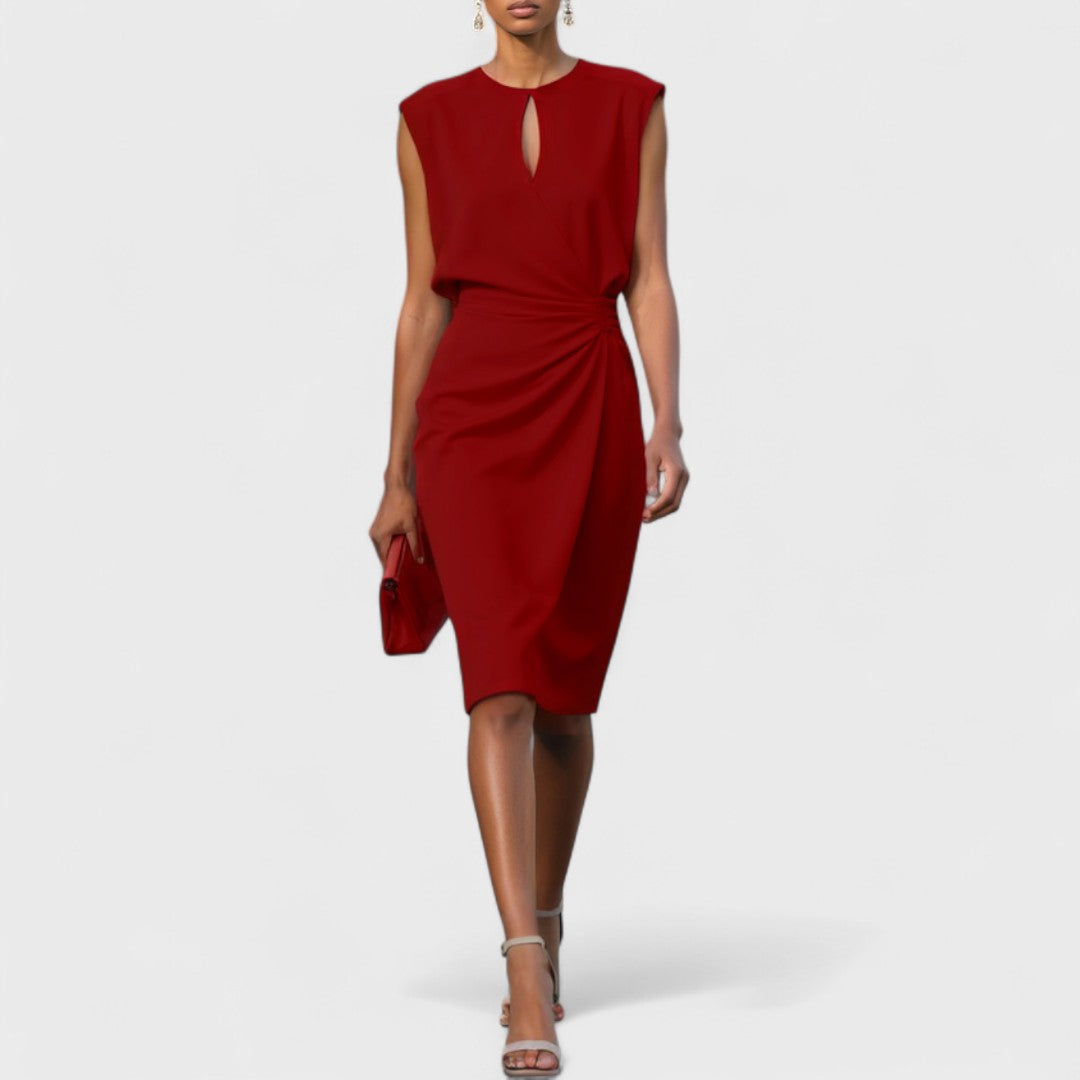 Image of Women's Sleeveless Wrap Midi Dress