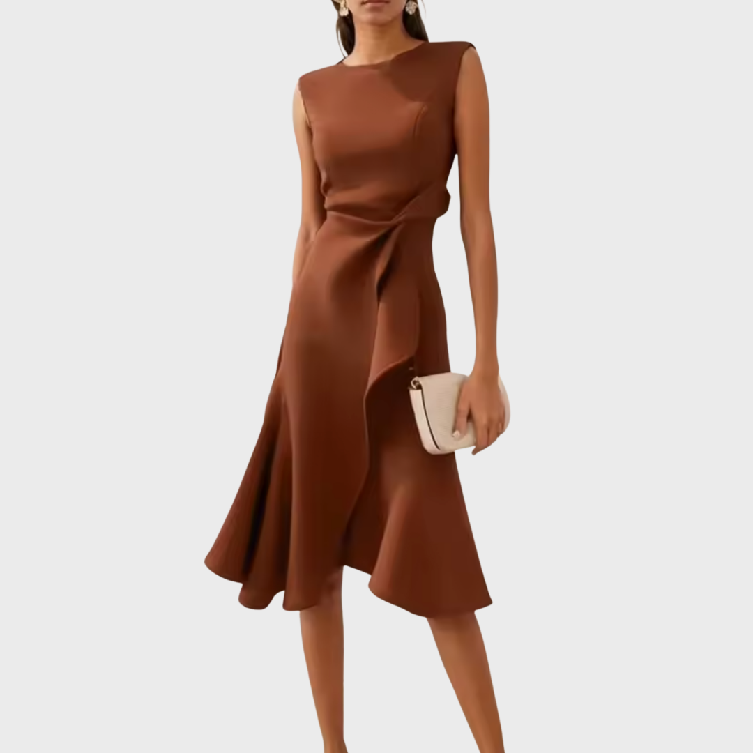 Image of Women's Sleeveless Wrap Midi Dress
