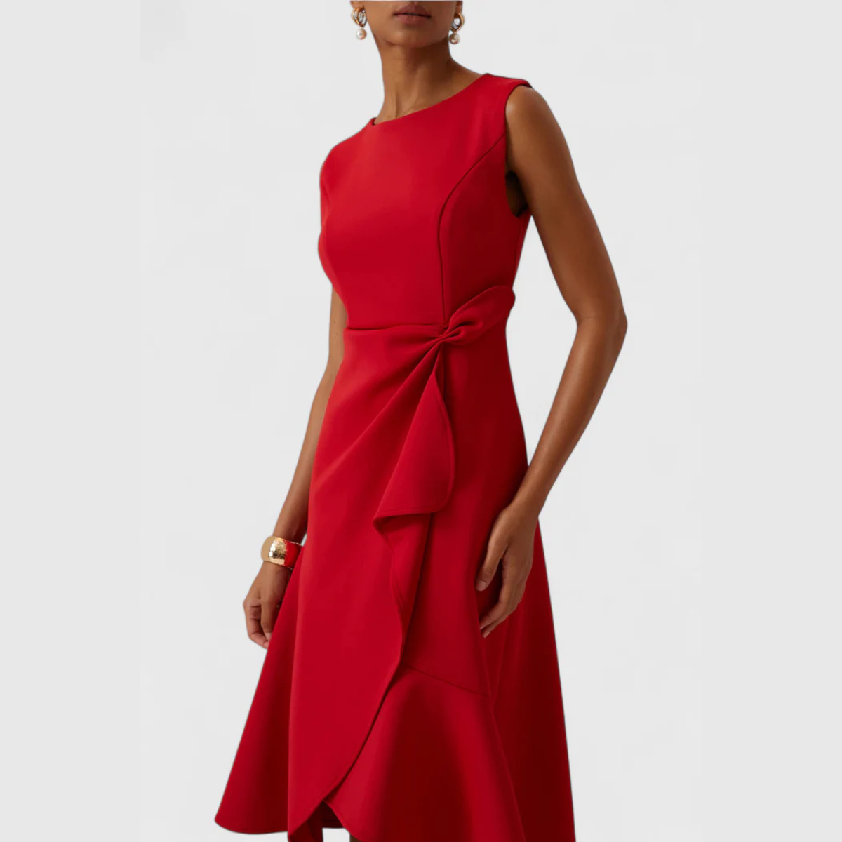Image of Women's Sleeveless Wrap Midi Dress