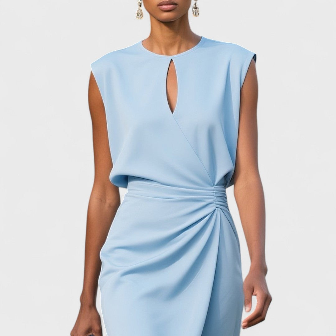Image of Women's Sleeveless Wrap Midi Dress