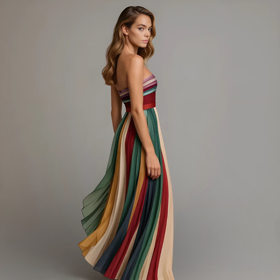 Image of Women's Strapless A-Line Maxi Dress