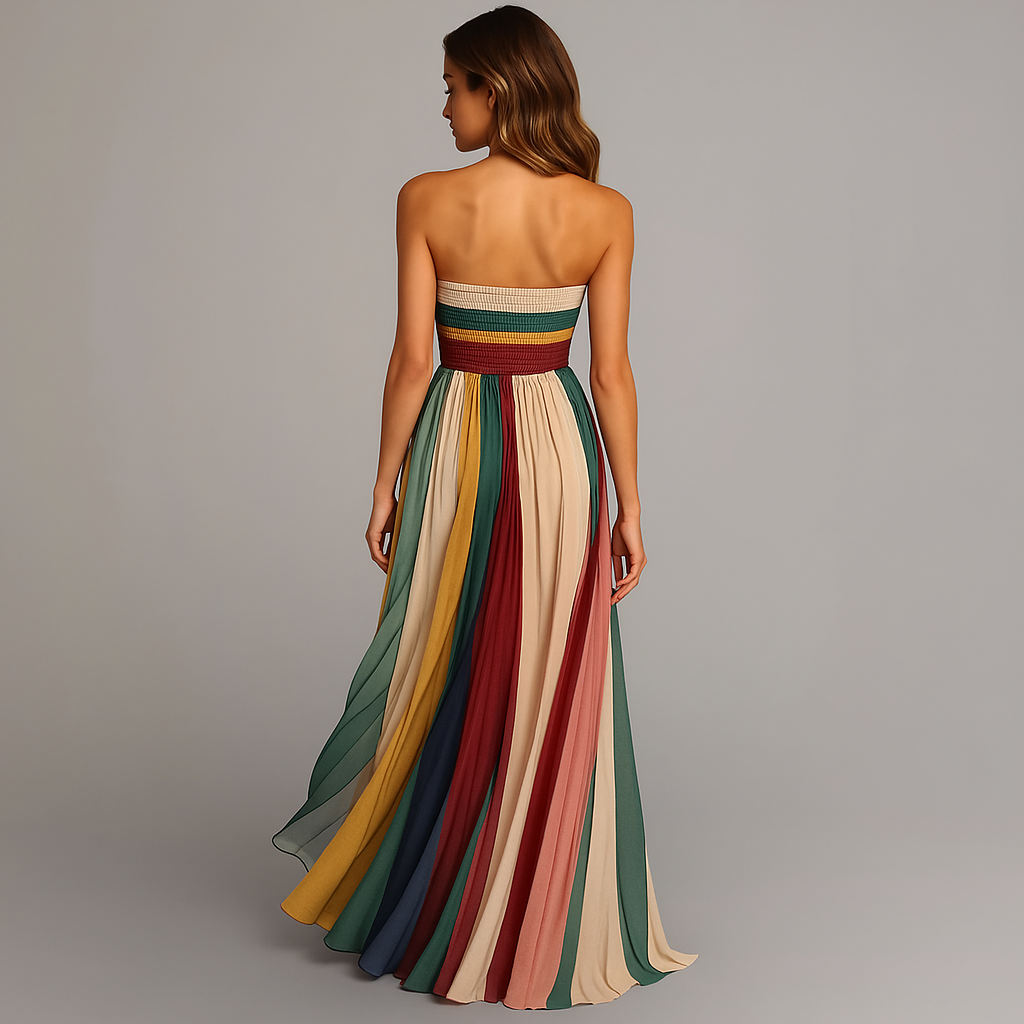 Image of Women's Strapless A-Line Maxi Dress