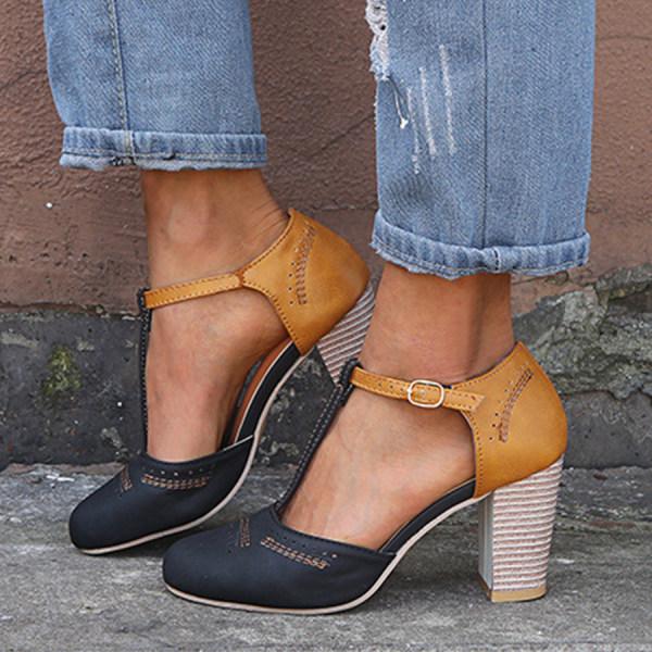 Image of Women's T-Strap Block Heels