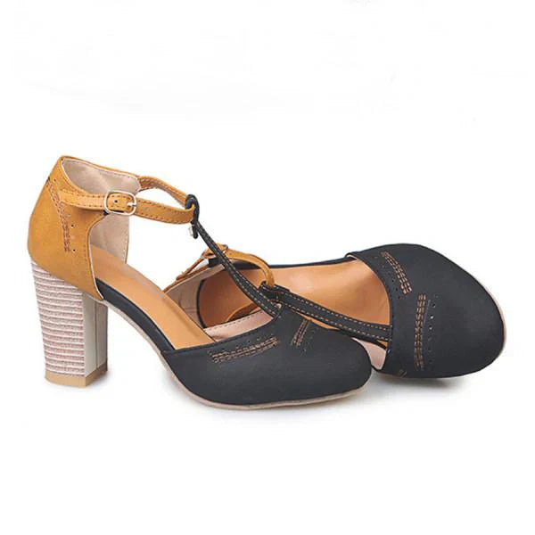 Image of Women's T-Strap Block Heels