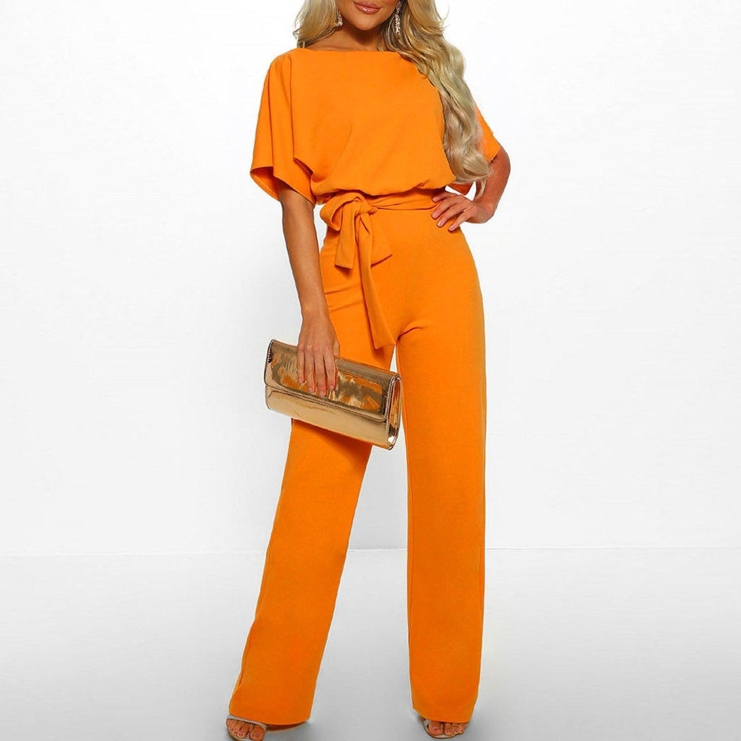 Image of Women's Tie Waist Wide Leg Set