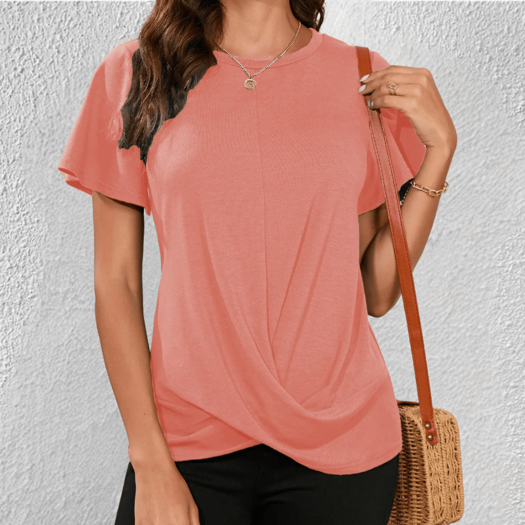 Image of Women's Twist Front Short Sleeve Top
