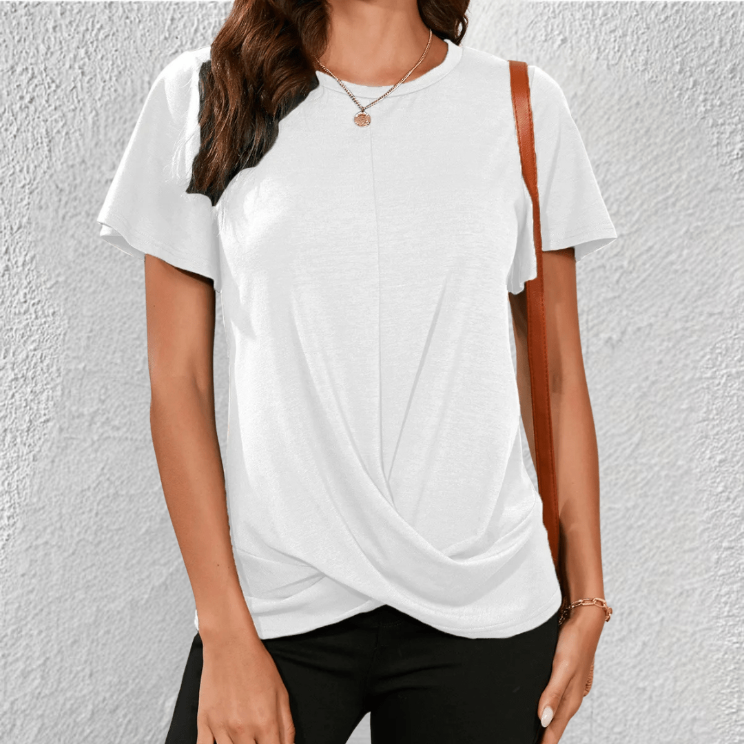 Image of Women's Twist Front Short Sleeve Top