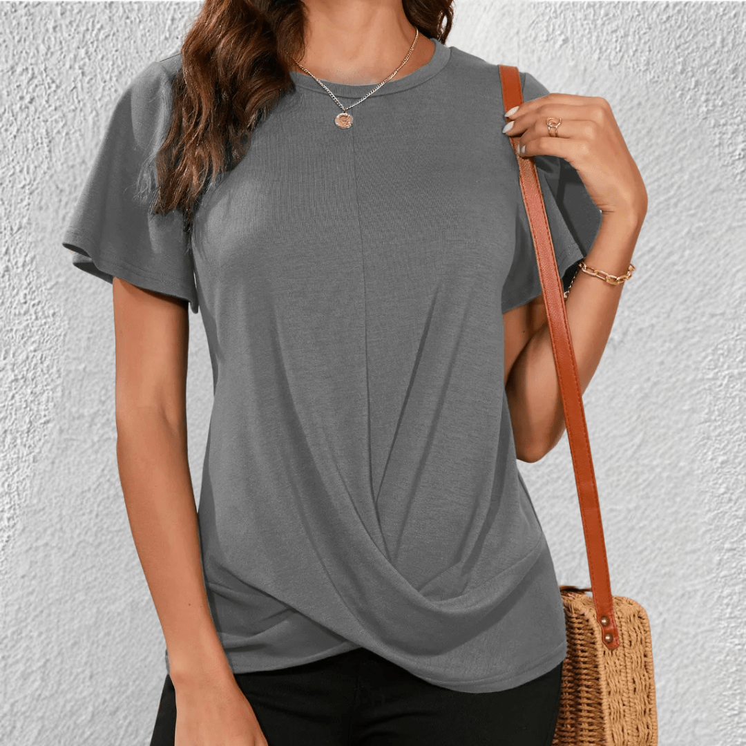 Image of Women's Twist Front Short Sleeve Top