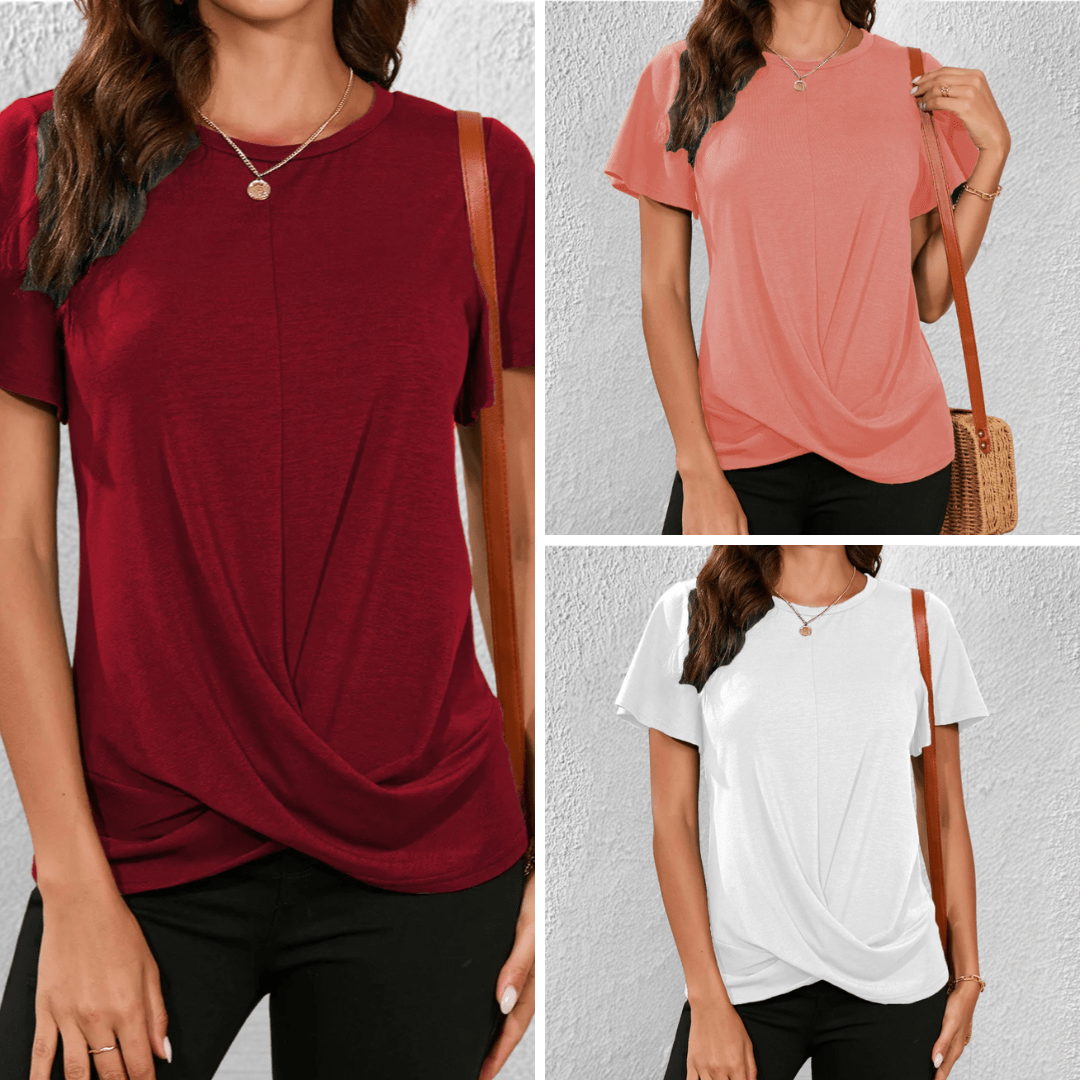 Image of Women's Twist Front Short Sleeve Top
