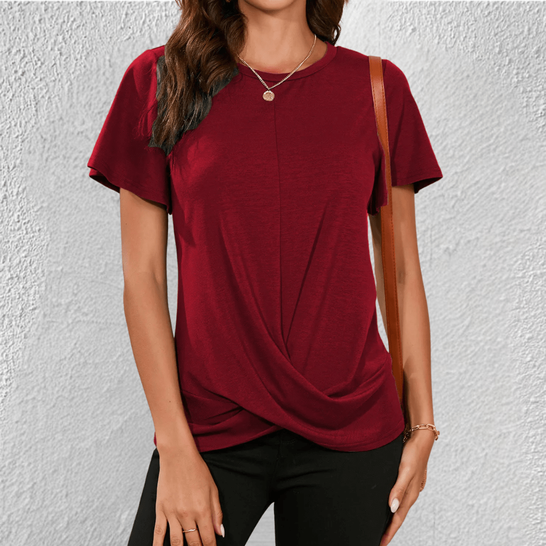 Image of Women's Twist Front Short Sleeve Top