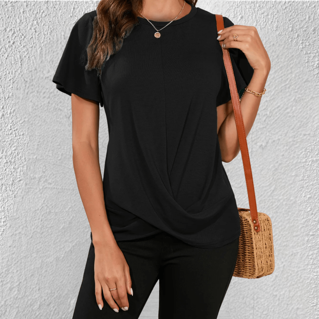 Image of Women's Twist Front Short Sleeve Top