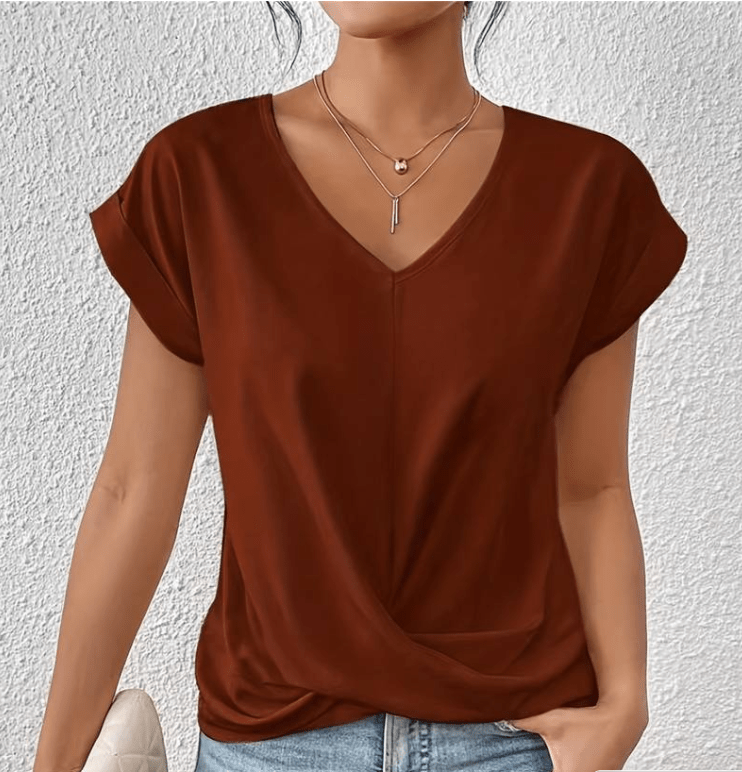 Image of Women's Twist Front V-Neck Top