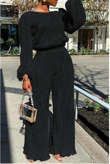 Image of Women's Wide Leg Long Sleeve Set