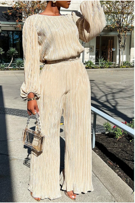 Image of Women's Wide Leg Long Sleeve Set