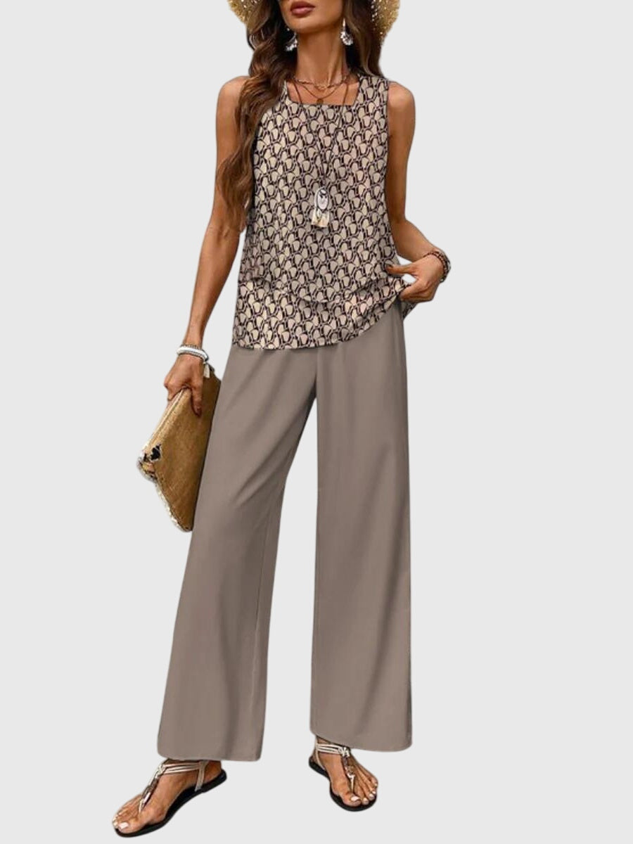 Image of Women's Wide Leg Two-Piece Set