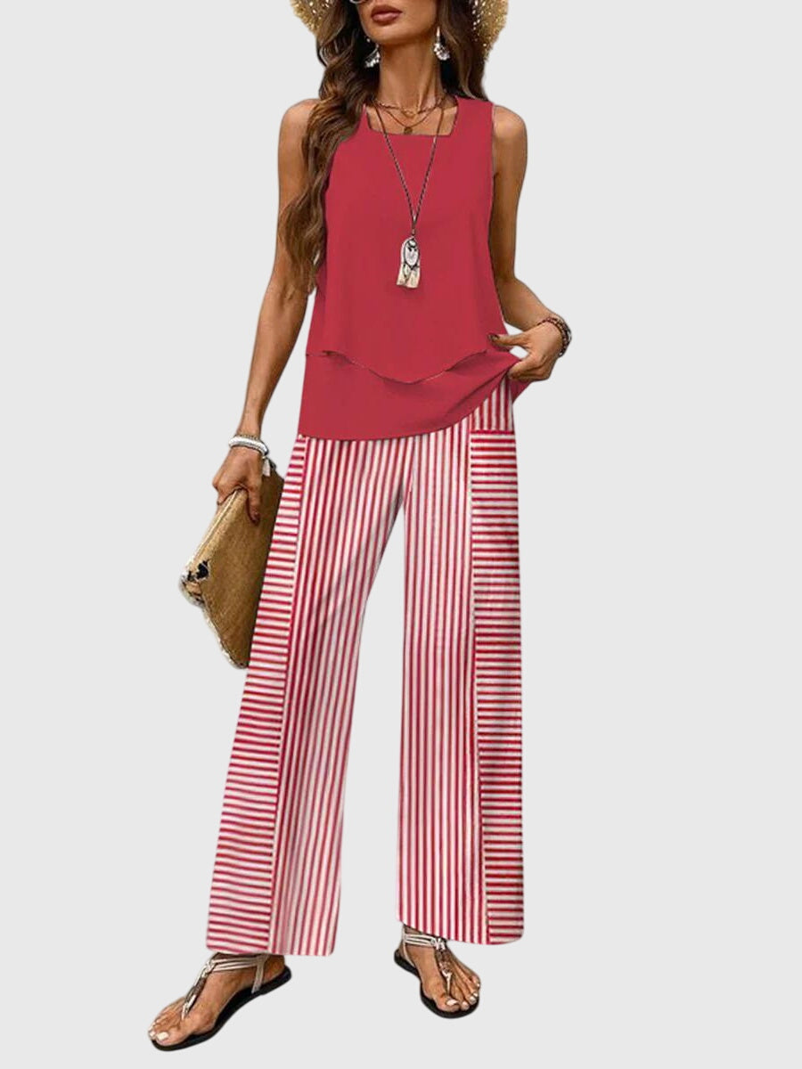 Image of Women's Wide Leg Two-Piece Set