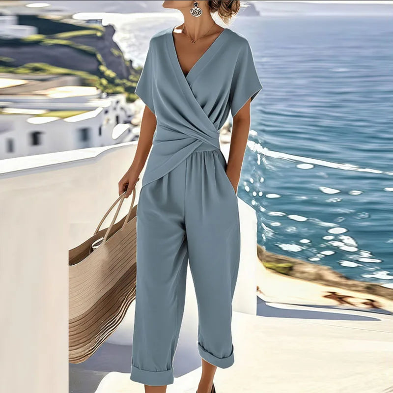 Image of Women's Wide-Leg Two-Piece Set