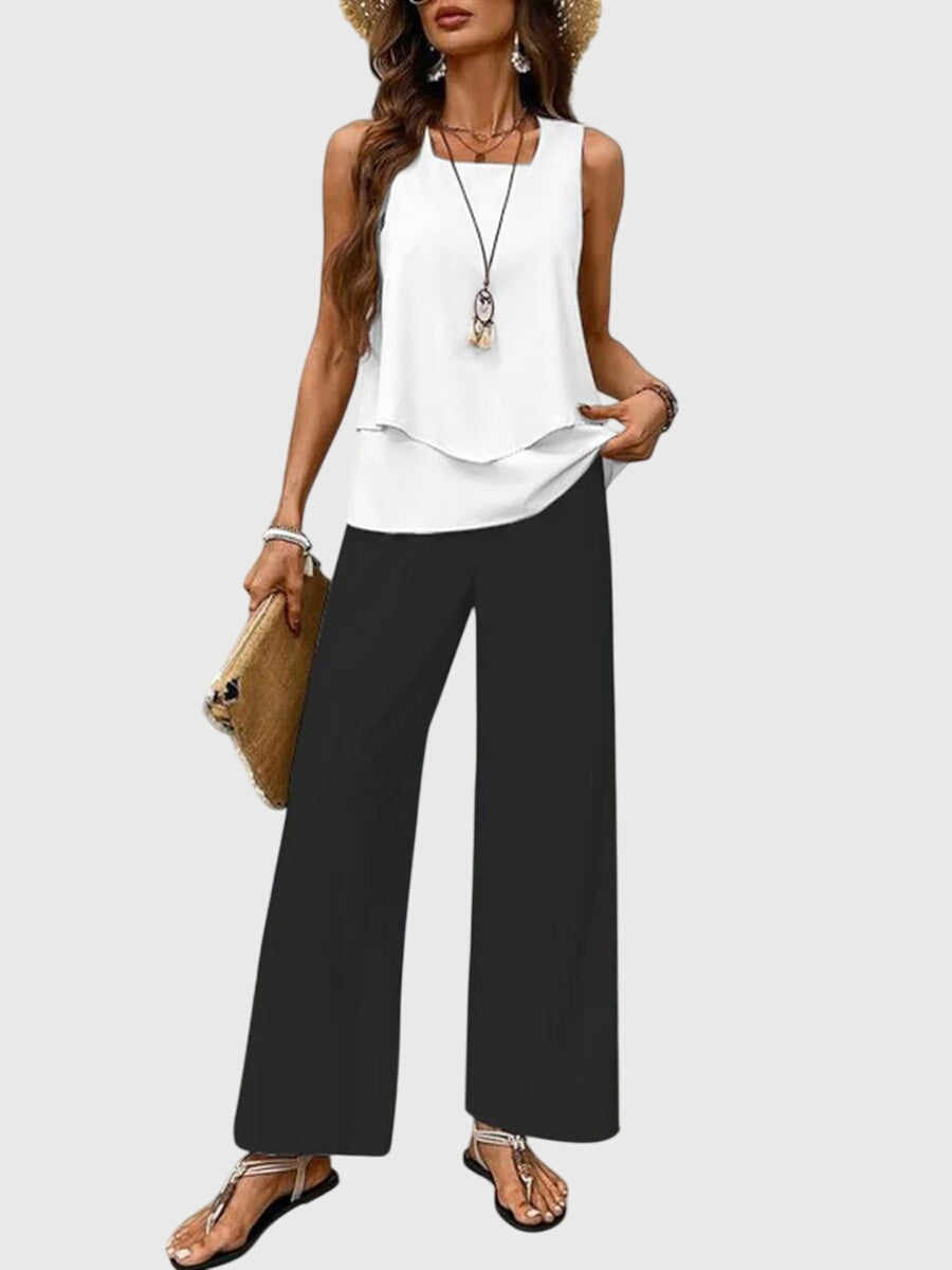 Image of Women's Wide Leg Two-Piece Set