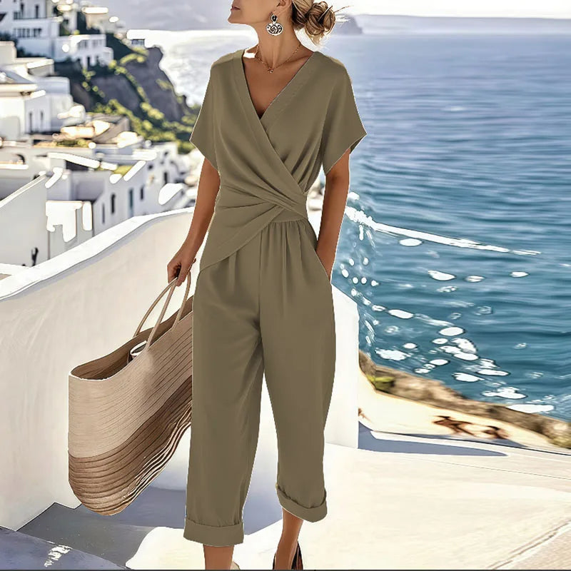Image of Women's Wide-Leg Two-Piece Set