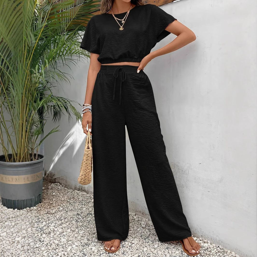Image of Women's Wide-Leg Two-Piece Set