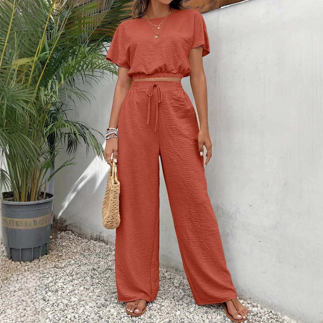 Image of Women's Wide-Leg Two-Piece Set
