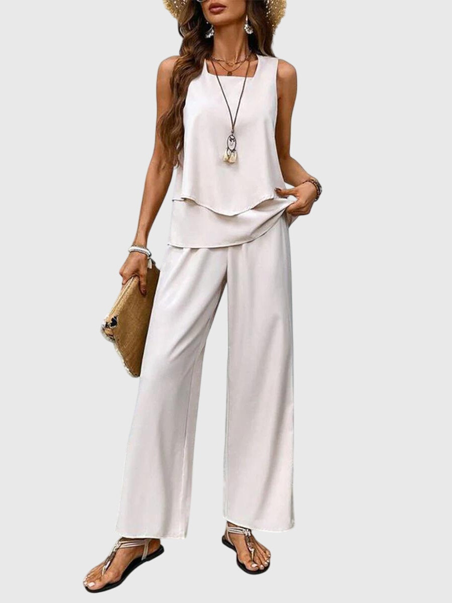 Image of Women's Wide Leg Two-Piece Set