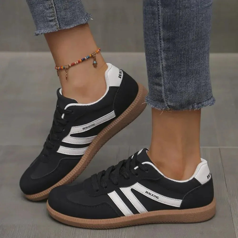 Women's Casual Lace-Up Sneakers - Image 1