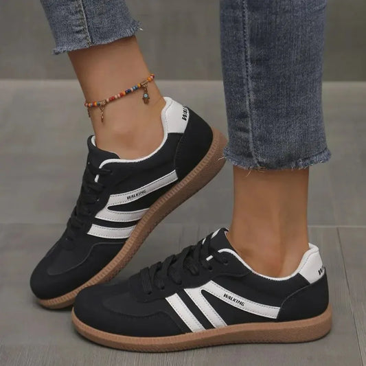 Women's Casual Lace-Up Sneakers - Image 1