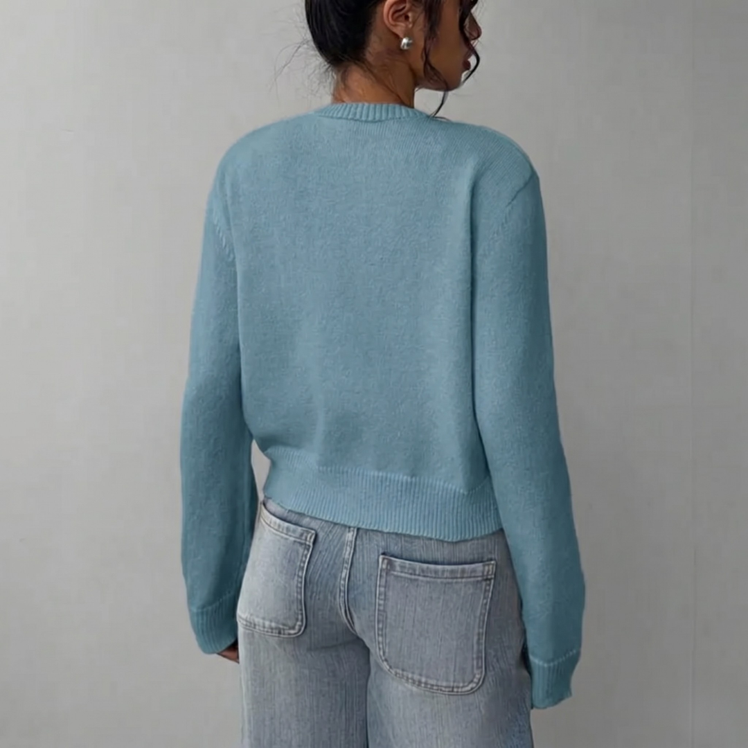 Women's Cropped Button-Front Cardigan - Image 2