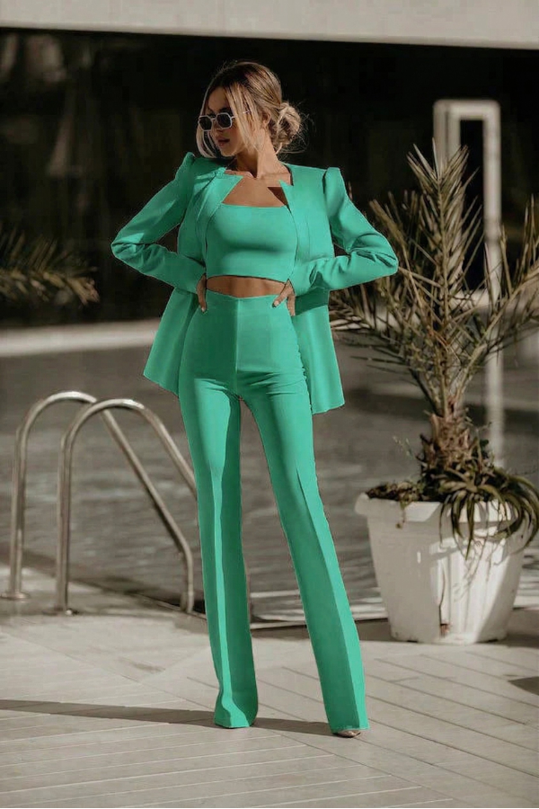 Women's Flared Pant Suit Set - Image 1