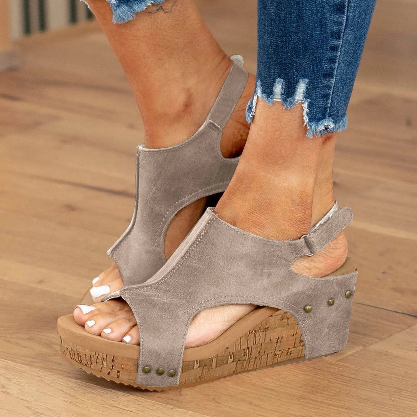 Women's Orthopedic Peep Toe Sandals - Image 3