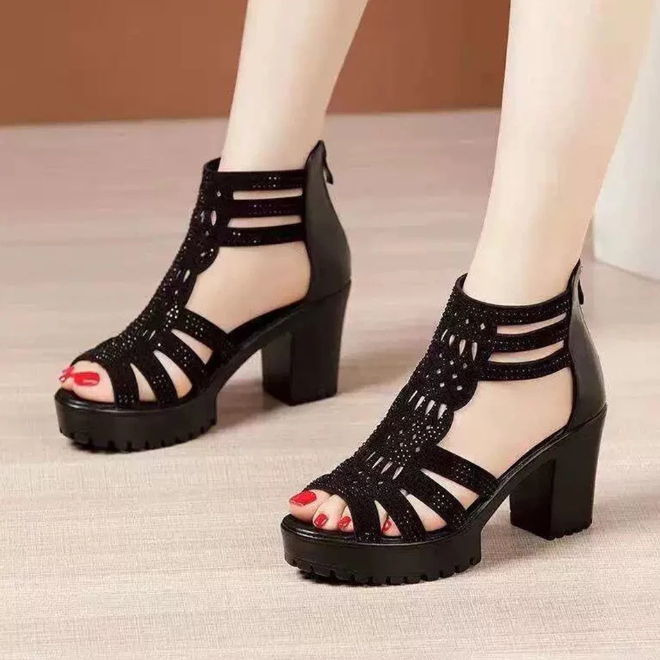 Women's Strappy Block Heel Sandals - Image 3